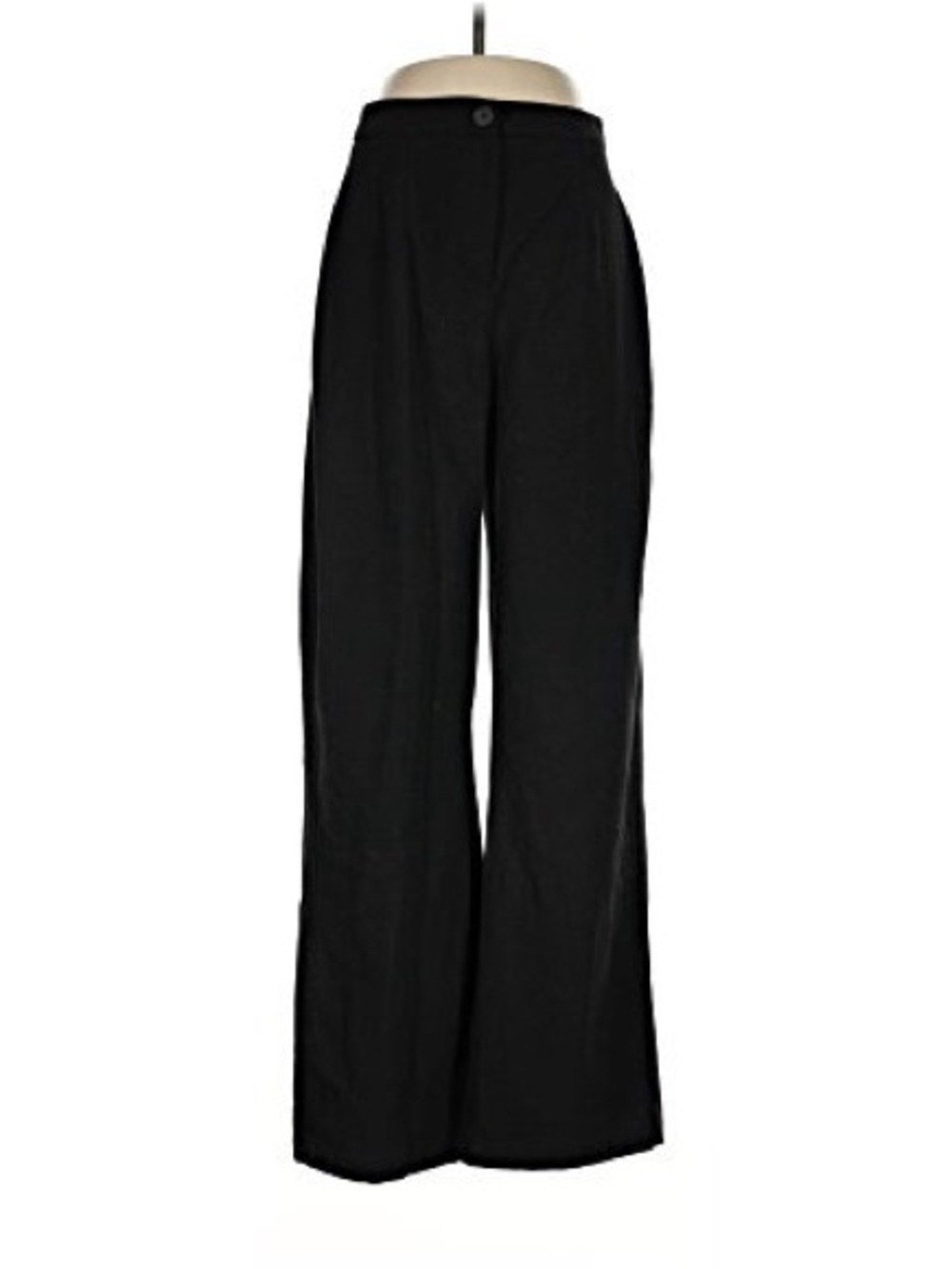 Bershka Black High-Waist Wide-Leg Trousers
